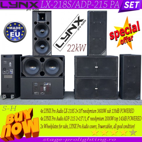 LYNX LX-218S-ADP-215 PA SET LYNX LX-218S-ADP-215 PA SET